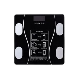 Ηλεκτρονική Ζυγαριά Smart Home Use Intelligent Scale με Bluetooth & Οθόνη LCD Μαύρη Γυάλινη 1 Τεμάχιο