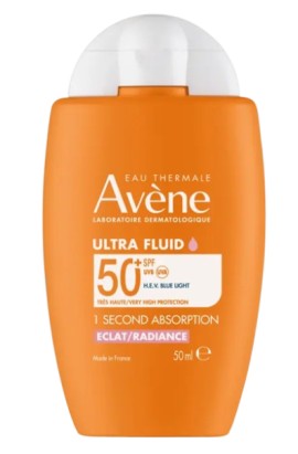 Avene Ultra Fluid Radiance SPF50+ Προλαμβάνει τη Φωτογήρανση - Ενισχύει τη Λάμψη της Επιδερμίδας 50ml