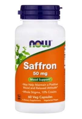 Now Foods Saffron 50mg για Θετική Διάθεση 60 Φυτικές Κάψουλες