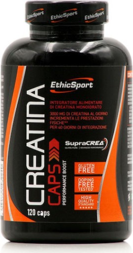 EthicSport Creatina Supra Crea Μονοϋδρική Κρεατίνη 120 Κάψουλες