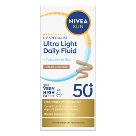 Nivea Sun Uv Face Invisible Medium Tinted SPF50+ Αντηλιακό Προσώπου Λεπτόρρευστης Υφής με Χρώμα Μεσαία Απόχρωση 40ml
