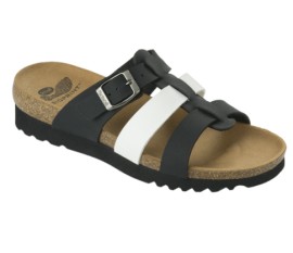 Scholl Kalea Black / White Γυναικείο Ανατομικό Υπόδημα No.38 [F265201088]