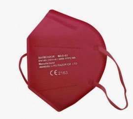 Barbeador Max Mask Ffp2 Μάσκες Μπορντό Προστασίας Ενηλίκων 20 Σακουλάκια ανά 1 Τεμάχιο