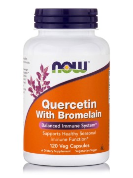 Now Foods Quercetin 800mg w/Bromelein Συμπλήρωμα Διατροφής Αντιοξειδωτικό 120 Κάψουλες