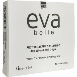 Intermed Eva Belle Proteoglycans & Vitamin C Αμπούλες για το Πρόσωπο με Αντιρυτιδική & Αντιοξειδωτική Δράση 5x2ml