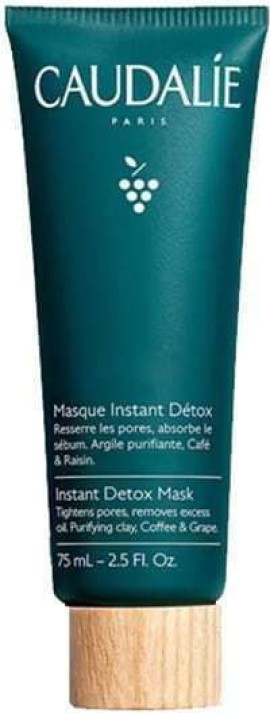 Caudalie Instant Detox Mask Μάσκα Αποτοξίνωσης με Ροζ Άργιλο 75ml