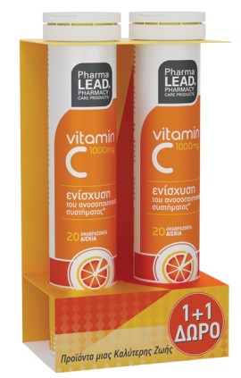 PharmaLead PROMO Vitamin C 1000mg για το Ανοσοποιητικό 2x20 Αναβράζοντα Δισκία