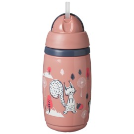 Tommee - Tippee Superstar With Straw Cup Παιδικό Κύπελλο με Σκληρό Στόμιο για 12m+ Ροζ Χωρίς Λαβές 266ml