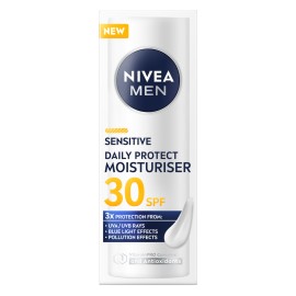 Nivea Men SPF30 Sensitive Triple Protect Ενυδατική & Αντηλιακή Κρέμα Προσώπου για Άνδρες 50ml