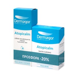 Dermagor PROMO Atopicalm Cream 24ωρη Ενυδατική Κρέμα Σώματος 40ml - Savon Surgras Ήπιο Καθαριστικό Σαπούνι 150gr [Προσφορά -20%]