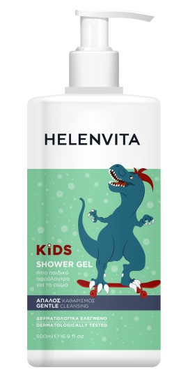 Helenvita Kids Shower Gel Dino Ήπιο Παιδικό Αφρόλουτρο Σώματος για Αγόρια 500ml
