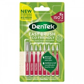 Dentek Easy Brush ISO 2 Μέγεθος 0,5mm Μεσοδόντια Βουρτσάκια Φούξια 8 Τεμάχια