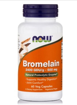 Now Foods Bromelain 500mg/2400GDU Συμπλήρωμα Διατροφής Για Την Πέψη 60 Κάψουλες