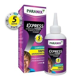 Paranix Express 5 Λεπτά Αντιφθειρικό Σαμπουάν 200ml - Δώρο Ειδικό Χτενάκι