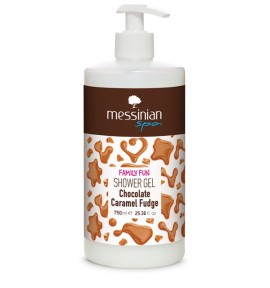 Messinian Spa Family Fun Shower Gel Chocolate Caramel Fudge Αφρόλουτρο με Άρωμα Καραμέλα-Σοκολάτα 750ml