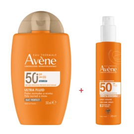 Avene BUNDLE Eau Thermale Ultra Fluid Perfecteur SPF50+ Αντηλιακό Προσώπου με Χρώμα 50ml & Eau Thermale SPF50 Αντηλιακό Spray Προσώπου & Σώματος 200ml