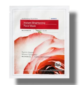 Korres Apothecary Wild Rose Άγριο Τριαντάφυλλο Μάσκα Προσώπου για Άμεση Λάμψη 20ml