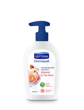 Septona Dermasoft Κρεμοσάπουνο Almond & Tea Rose 400ml