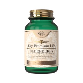 Sky Premium Life Elderberry B-Glucans Vitamin C & Zinc Συμπλήρωμα Διατροφής Για Το Ανοσοποιητικό 60 Δισκία