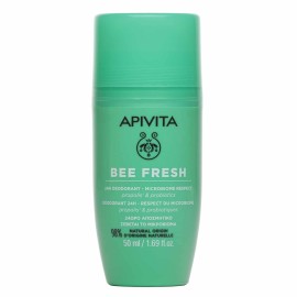 Apivita Bee Fresh 24ωρο Αποσμητικό Roll on - Σέβεται το Μικροβίωμα με Πρόπολη & Προβιοτικά 50ml
