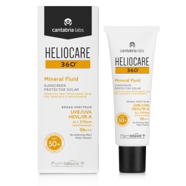 HelioCare 360° Mineral Fluid SPF50+ Αντηλιακό Προσώπου για Ευαίσθητες & Δυσανεκτικές Επιδερμίδες 50ml
