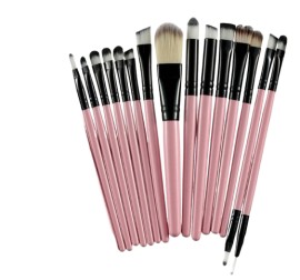 Σετ Πινέλα Μακιγιάζ Ροζ 15 Τεμάχια