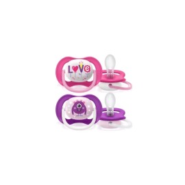 Avent Philips Ultra Air Happy 6-18m Ορθοδοντική Πιπίλα - Κορίτσι, 2τμχ
