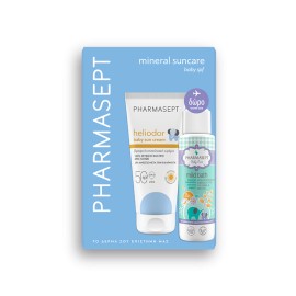 Pharmasept PROMO Heliodor Baby Sun Cream SPF50 με Φυσικό Αντηλιακό Φίλτρο Βρεφική Αντηλιακή Κρέμα Προσώπου - Σώματος 100ml & ΔΩΡΟ Travel Size Baby Care Mild Bath Απαλό Βρεφικό Αφρόλουτρο 100ml