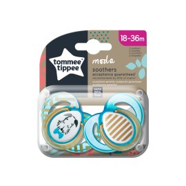 Tommee - Tippee TT Moda Sthr Boy AL Πιπίλες Σιλικόνης MODA  για Αγόρι 18-36m+ 2 Τεμάχια