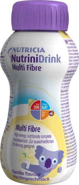 Nutricia NutriniDrink Multi Fibre Θρεπτικό Συμπλήρωμα Διατροφής Φυτικών Ινών για Παιδιά άνω του 1 Έτους – Βανίλια 200ml