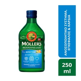 Mollers Μουρουνέλαιο Ωμέγα-3 Λιπαρά Οξέα με Γεύση Φρούτων 250ml