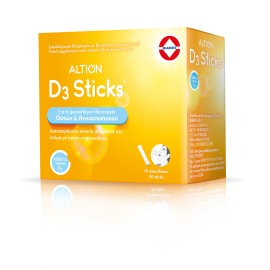 Vianex Altion D3 Sticks 1.000IU Κοκκία Διασπειρόμενα στο Στόμα με Γεύση Πορτοκάλι 30 Sticks