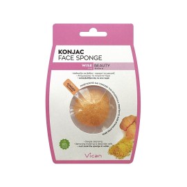 Vican - Konjac Face Sponge Σφουγγάρι Προσώπου με Σκόνη Τζίντζερ, 1τμχ