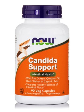 Now Foods Candida Support Συμπλήρωμα Διατροφής Για Την Σωστή Λειτουργία του Εντέρου 90 Κάψουλες