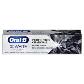 Oral B 3D White Perfection Charcoal Οδοντόκρεμα με Ενεργό Άνθρακα Κατά των Λεκέδων 75ml