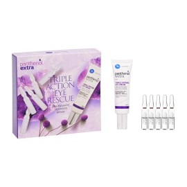 Medisei Panthenol Extra PROMO Triple Defense Eye Cream Κρέμα Ματιών για Ρυτίδες Σακούλες 25ml - Dark Circles Rescue Ampoules Ματιών για Λαμπερό & Ξεκούραστο Βλέμμα 5x2ml