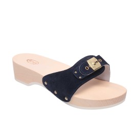 Scholl Pescura Heel Navy Blue Ανατομικές  Γυναικείες Παντόφλες [F275331040]