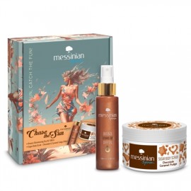 Messinian Spa PROMO Bronze Shimmering Dry Oil Λάδι Σώματος για Λαμπερό Μπρονζέ Αποτέλεσμα 100ml - Body Scrub Chocolate & Caramel Fudge 250ml