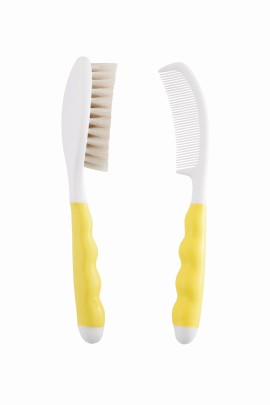 Mam Primamma Σετ Χτένα - Βούρτσα για 0m+ Κίτρινο 2 Τεμάχια [902U]