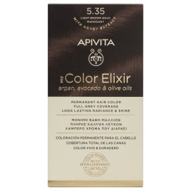 Apivita My Color Elixir No5.35 Καστανό Ανοιχτό - Μελί Μαόνι Κρέμα Βαφή Σε Σωληνάριο 50ml - Ενεργοποιητής Χρώματος 75ml