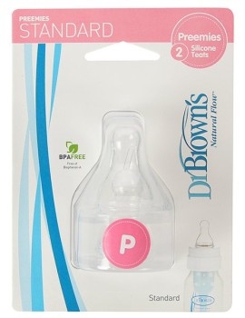 Dr. Browns Natural Flow 292-GB, Θηλές σιλικόνης για στενό μπουκάλι [2τμχ]