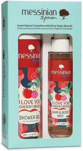 Messinian Spa PROMO I Love you Cherry Much Αφρόλουτρο Κεράσι 300ml & Hair & Body Mist με Άρωμα Κεράσι 100ml