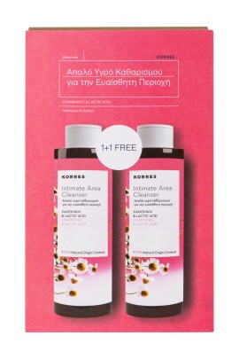 Korres PROMO Intimate Υγρό Καθαρισμού Ευαίσθητης Περιοχής με Χαμομήλι & Lactic Acid 2x250ml