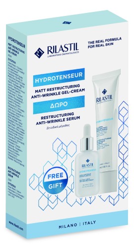 Rilastil PROMO Hydrotenseur Matt Restructuring Anti Wrinkle Gel-Cream Αντιρυτιδική Κρέμα Προσώπου για Κανονικές & Μικτές Επιδερμίδες 40ml & Hydrotenseur Anti Wrinkle Serum Αντιρυτιδικός Ορός Επανόρθωσης Προσώπου 15ml