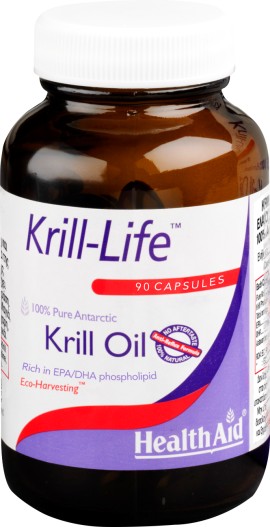 Health Aid Krill-Life Oil 500mg Συμπλήρωμα Διατροφής για την Υγιή Καρδιακή & Εγκεφαλική Λειτουργία 90 Κάψουλες