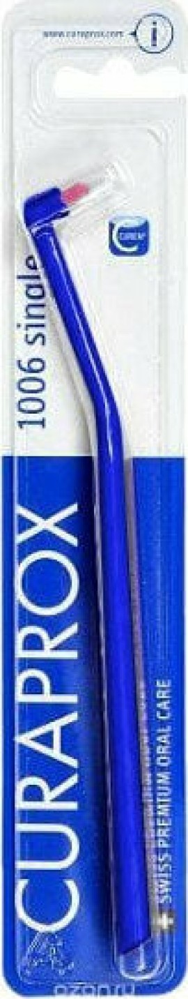 Curaprox CS 1006 Single Ειδική Οδοντόβουρτσα για Σιδεράκια και Εμφυτεύματα Χρώμα:Μπλέ - Κόκκινες Ίνες 1 Τεμάχιο