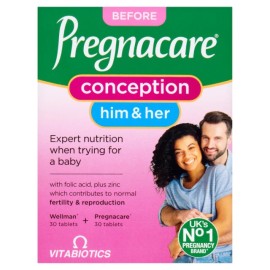 Vitabiotics Pregnacare Him & Her Conception για Ζευγάρια που Προσπαθούν να Αποκτήσουν Παιδί 2 x 30 Δισκία