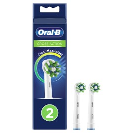 Oral B Cross Action Ανταλλακτικές Κεφαλές Ηλεκτρικής Οδοντόβουρτσας με Τεχνολογία Clean Maximiser 2 Τεμάχια