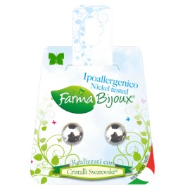 Farma Bijoux Perla Plana 8mm Light Crome Υποαλλεργικά Σκουλαρίκια [BEPP8C96] 1 Ζευγάρι