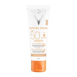 Vichy Capital Soleil SPF50 Αντηλιακό Προσώπου 3 σε 1 με Χρώμα Κατά των Κηλίδων 50ml